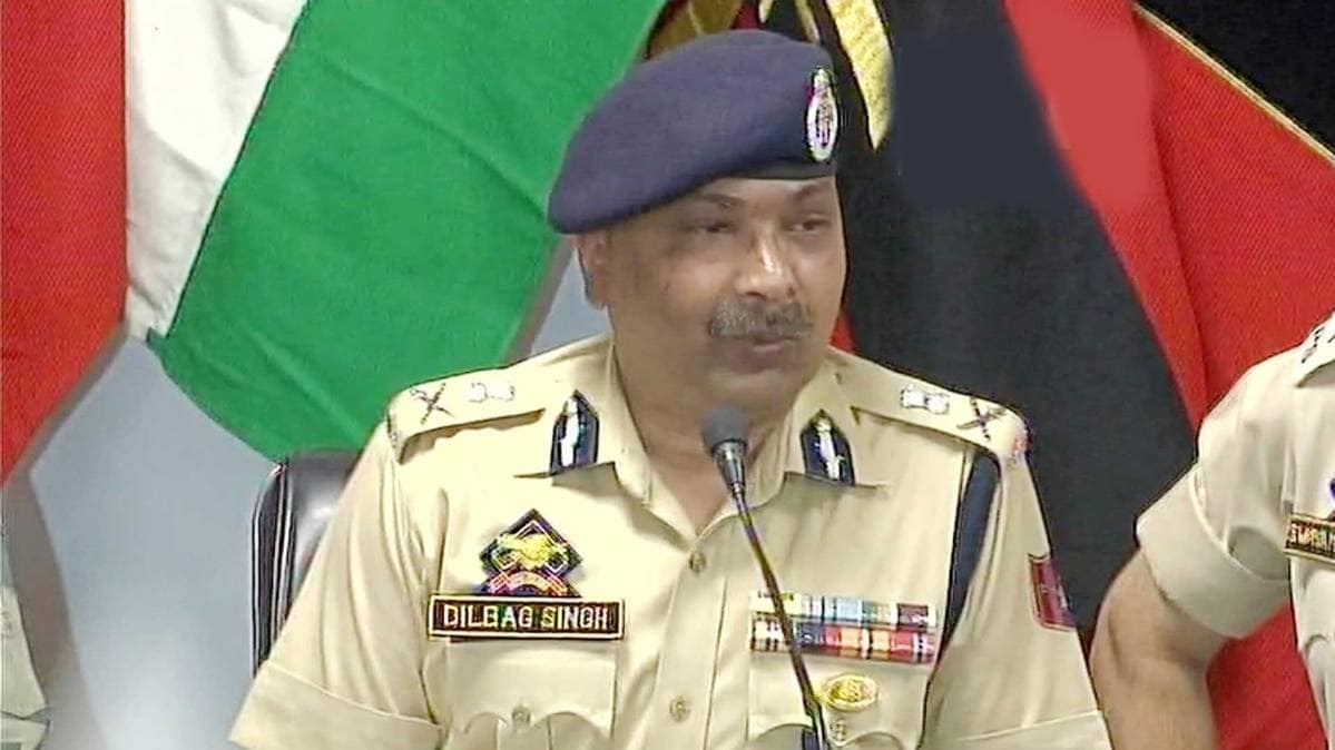 जम्मू कश्मीर के डीजीपी दिलबाग सिंह (फोटो-ANI)