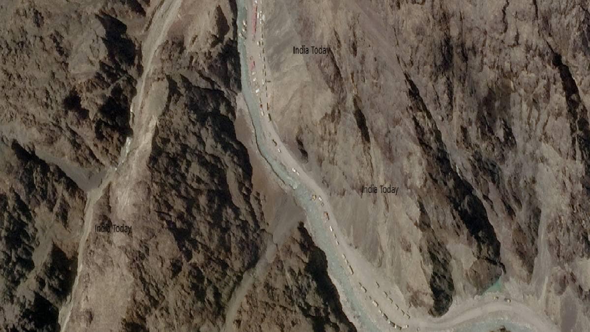 गलवान घाटी की सैटेलाइट तस्वीरें