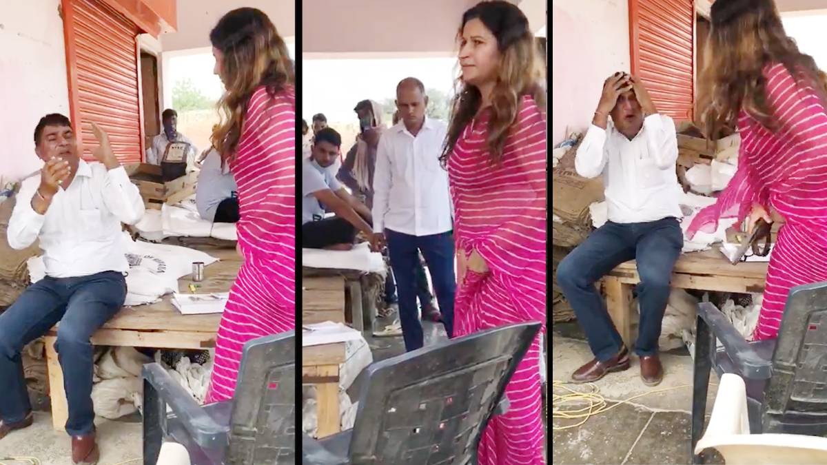 TikTok star and BJP leader sonali phogat publicly beats market committee employee