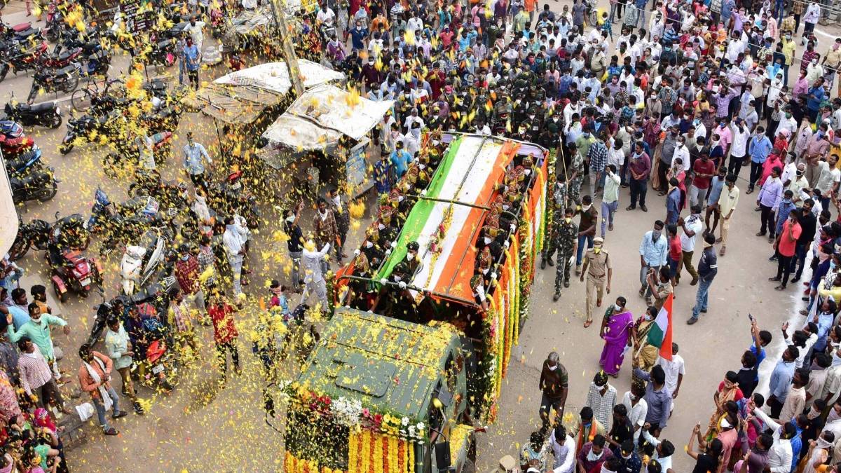 कर्नल बी संतोष बाबू को दी गई श्रद्धांजलि (File-PTI)