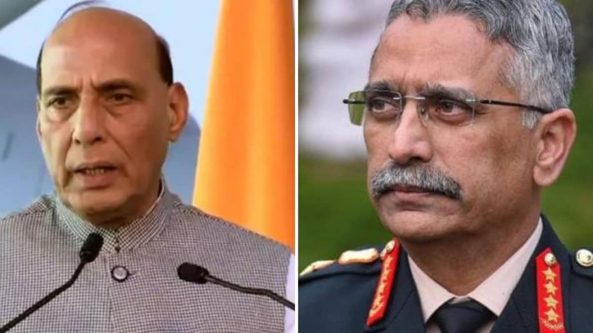 रक्षा मंत्री राजनाथ सिंह/ आर्मी चीफ जनरल मुकुंद नरवणे (File-ANI/ Aaj Tak)