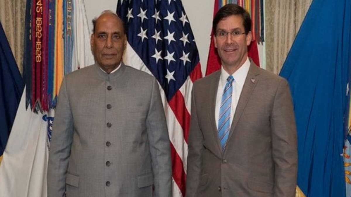 India Defence Minister Rajnath Singh and US Secretary of Defence Mark Esper (File-ANI)