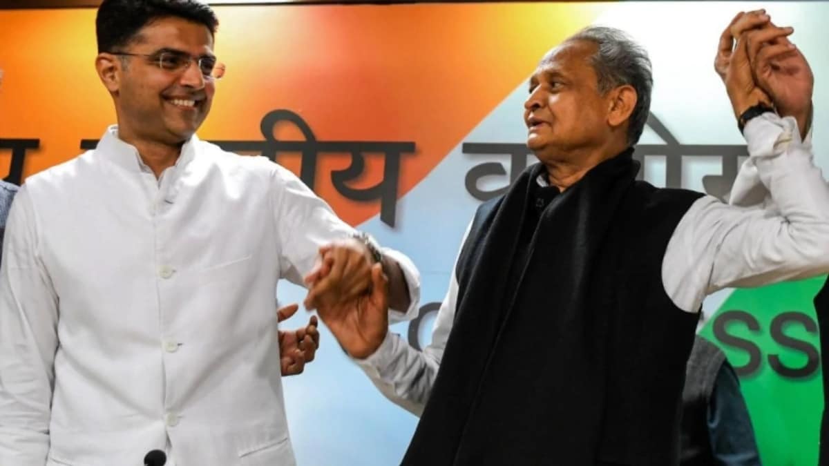 Rajasthan Deputy CM Sachin Pilot and Rajasthan CM Ashok Gehlot (AFP)