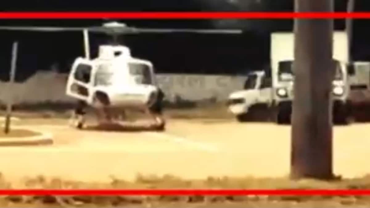 truck collision with helicopter  (File-Video grab)