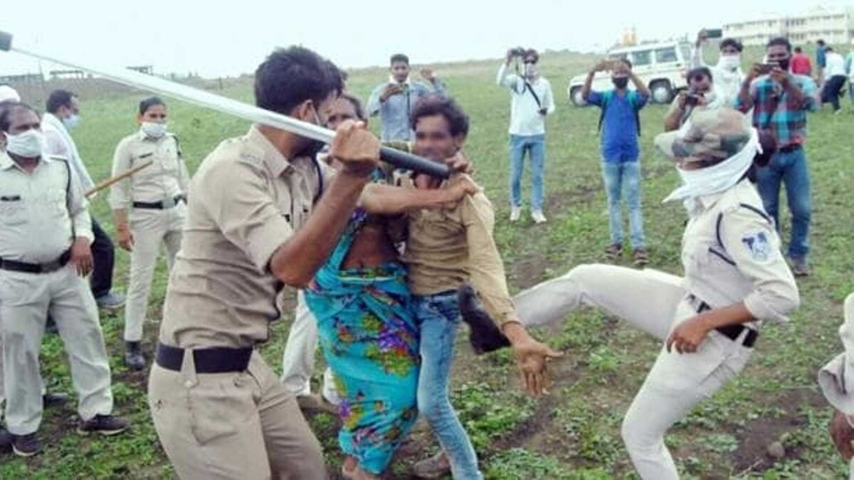 गुना में किसान दंपति के साथ मारपीट