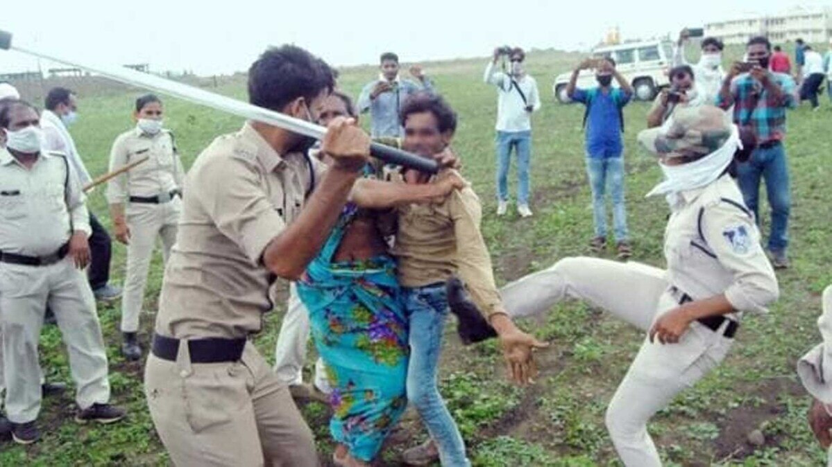 गुना में किसान दंपति के साथ मारपीट