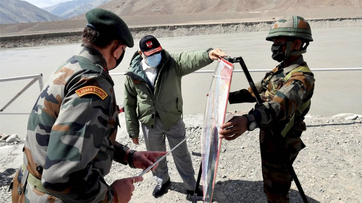 PM Modi takes stock of security situation along with CDS in Ladakh (Photo- PTI)