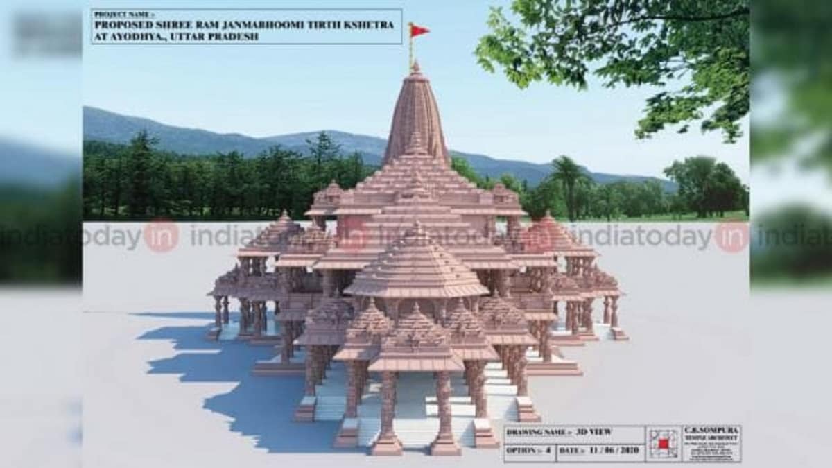 A model of the proposed Ram temple in Ayodhya.