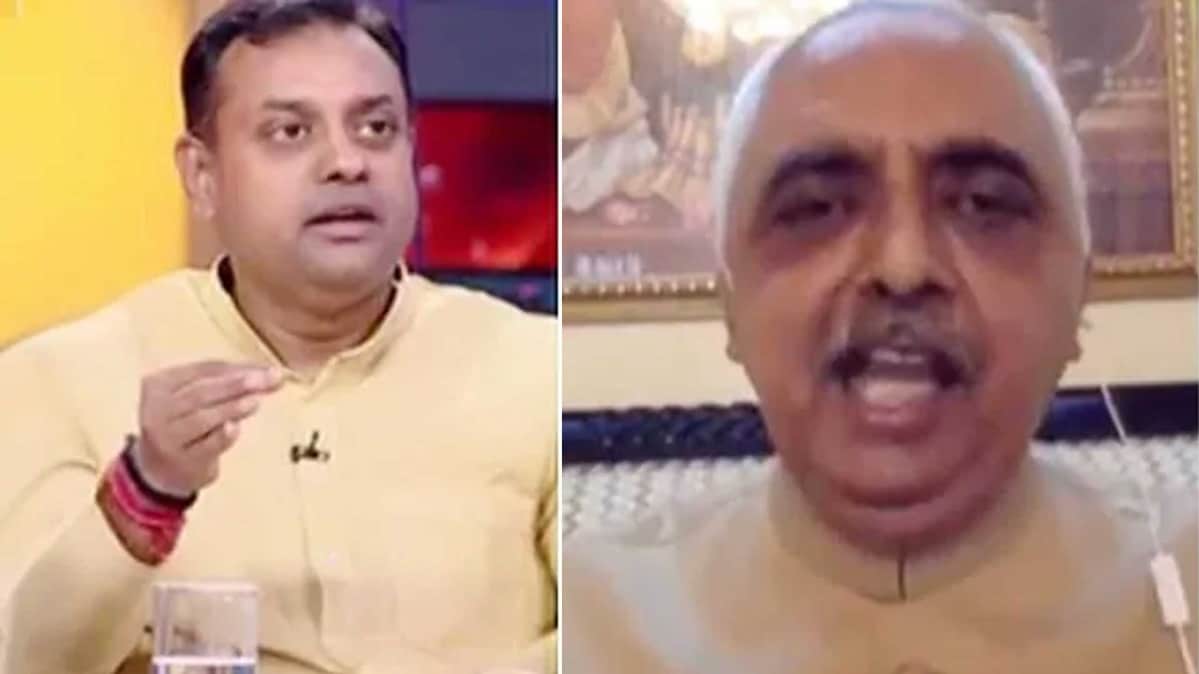 कांग्रेस प्रवक्ता अखिलेश प्रताप सिंह और बीजेपी प्रवक्ता संबित पात्रा