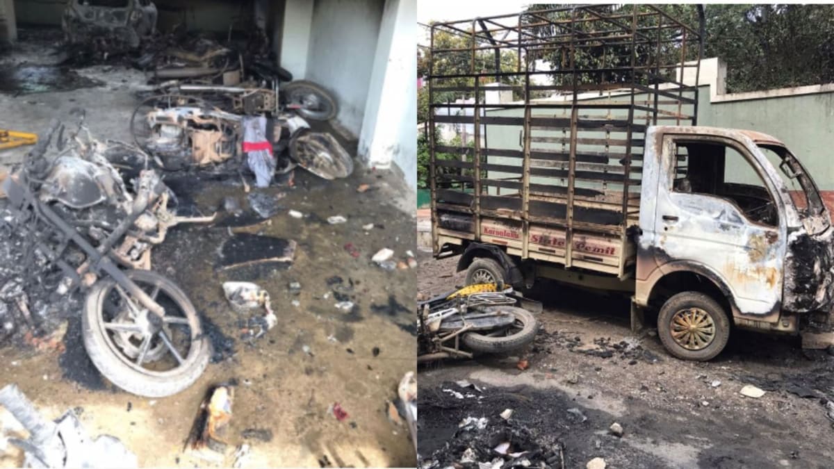 बेंगलुरू में उपद्रवियों ने जमकर की तोड़फोड़