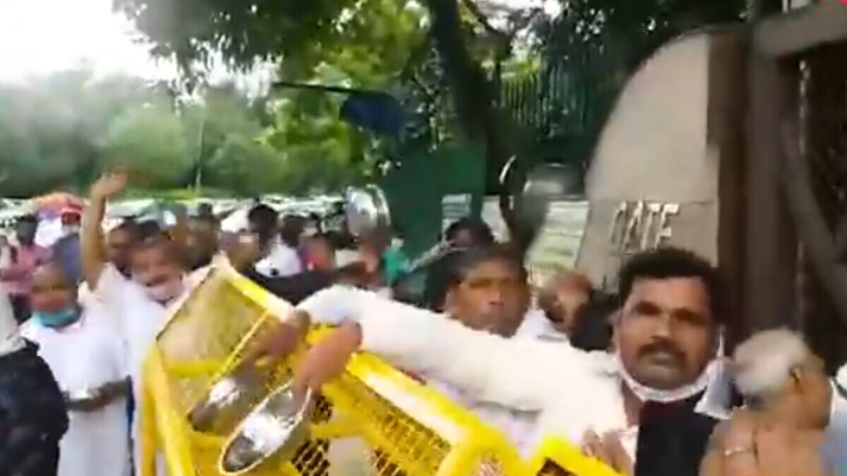 Delhi congress protest