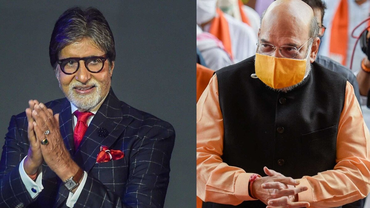 अमिताभ बच्चन और अमित शाह (फोटो-PTI)