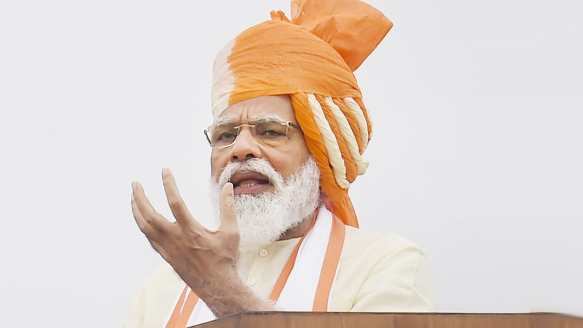 PM Modi on I-Day (फोटो- PTI)