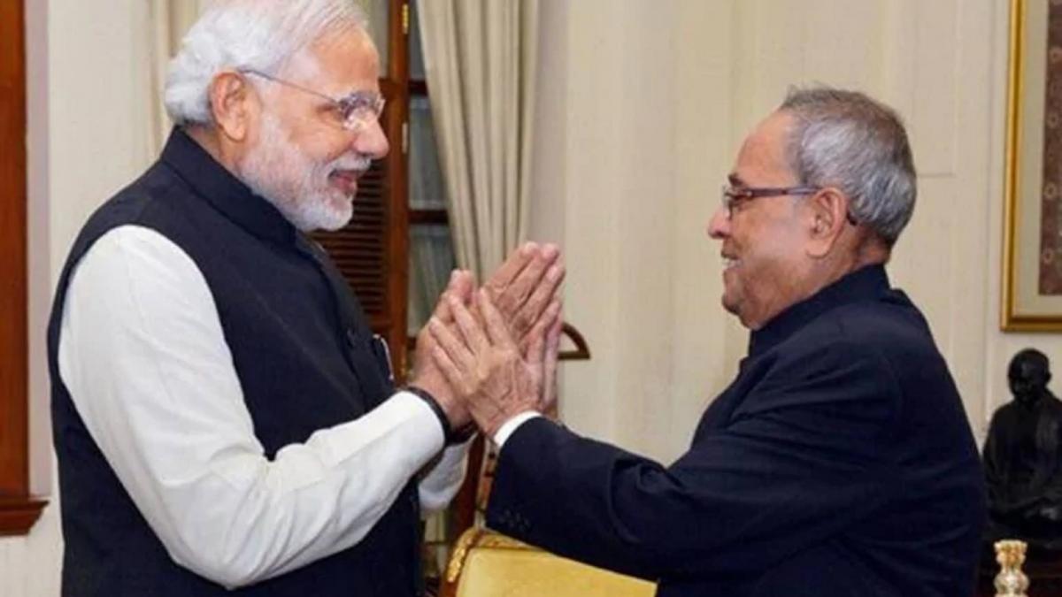 pranab mukherjee and narendra modi