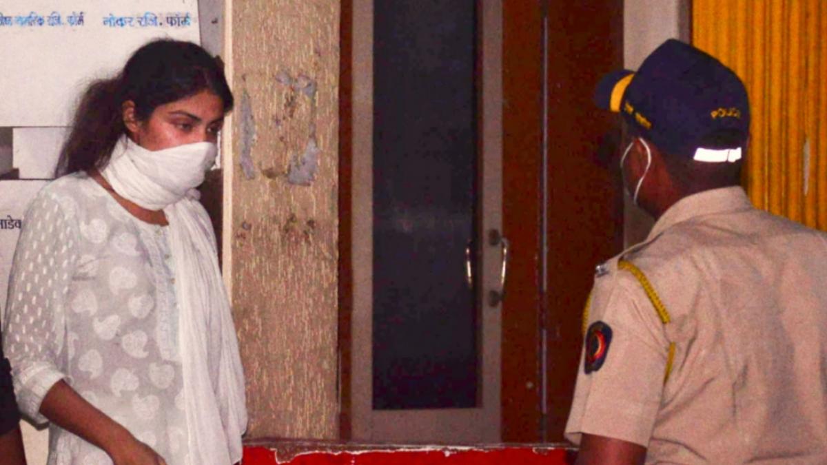 Rhea Chakraborty at Santacruz Police Station (File-PTI)