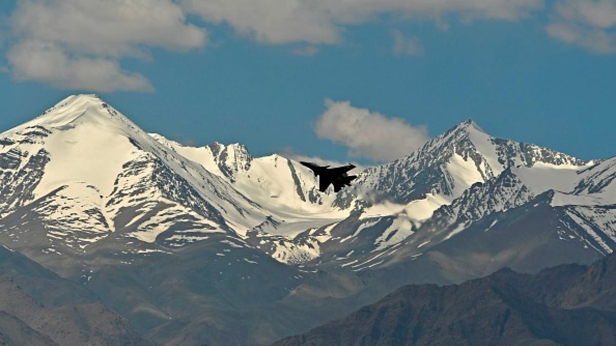 Rafale fighter jets fly over Ladakh region