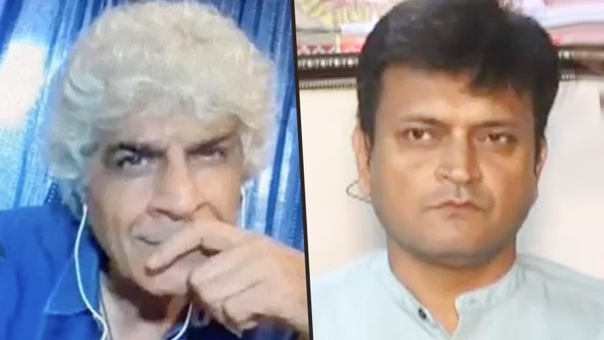 JDU leader Ajay Alok and actor Nasir Abdullah