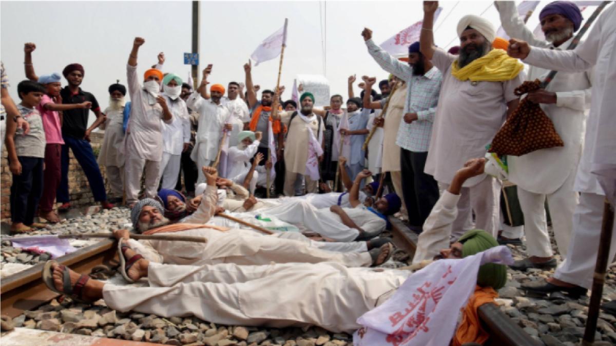 Farmers protest