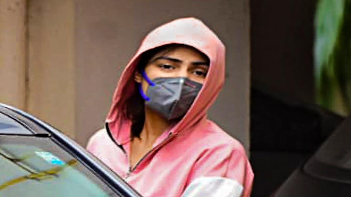 Rhea Chakraborty leaves NCB office (file photo-PTI)