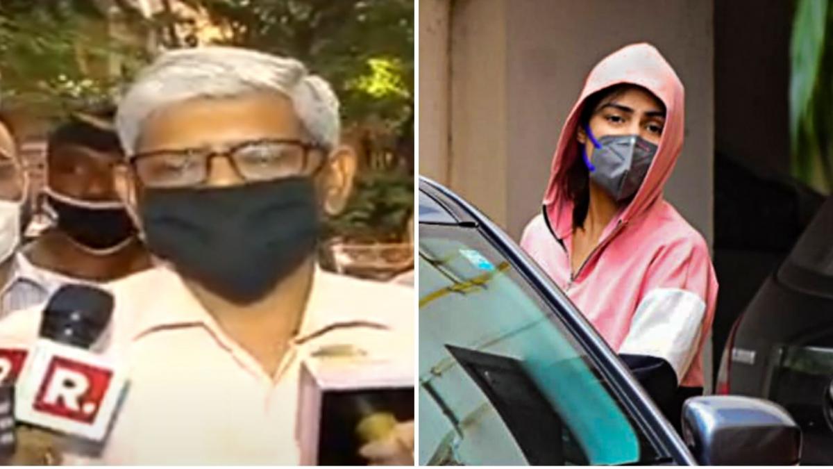 NCB officer and Rhea Chakraborty (File- Video Grab/ PTI)