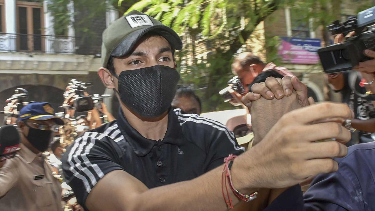 Showik Chakraborty in custody (Photo-PTI)