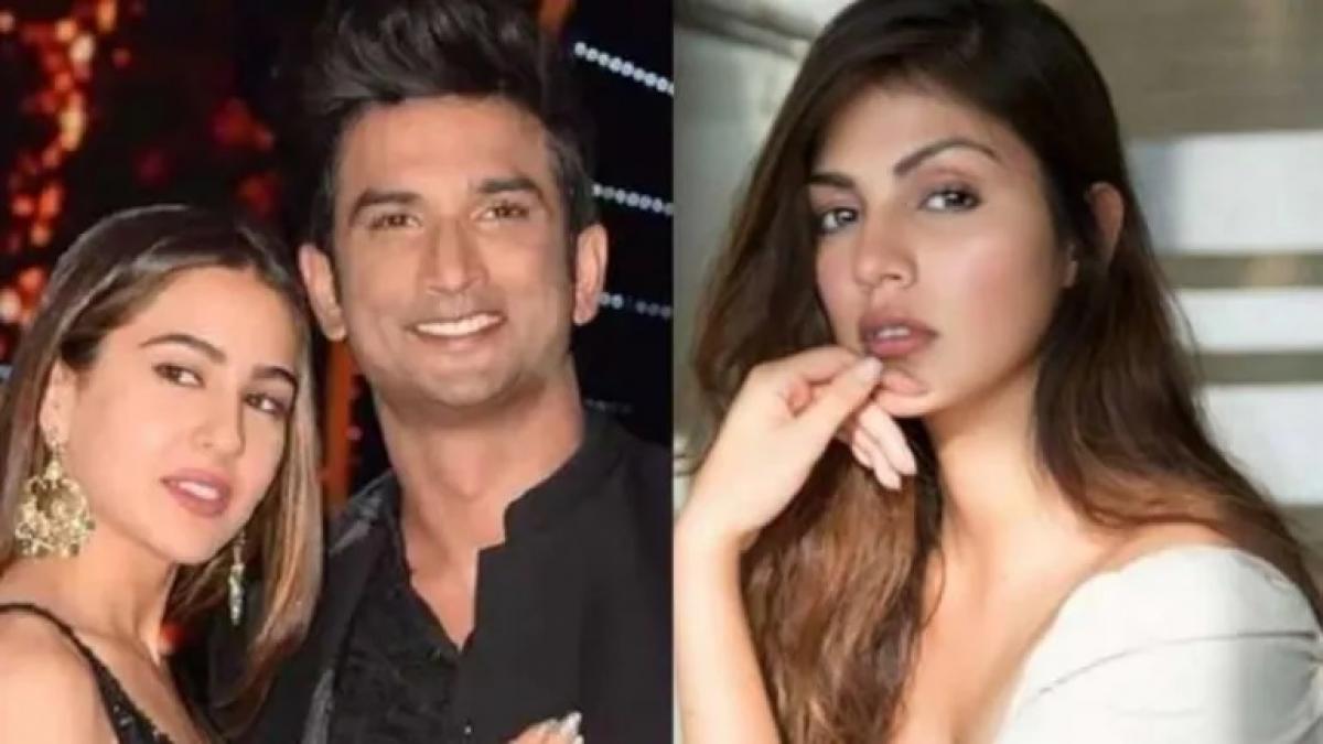 Sushant and Sara, Rhea Chakraborty (file photo)