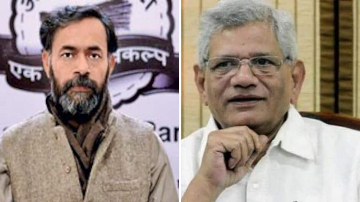 Yogendra Yadav and Sitaram Yechury (File Photo)