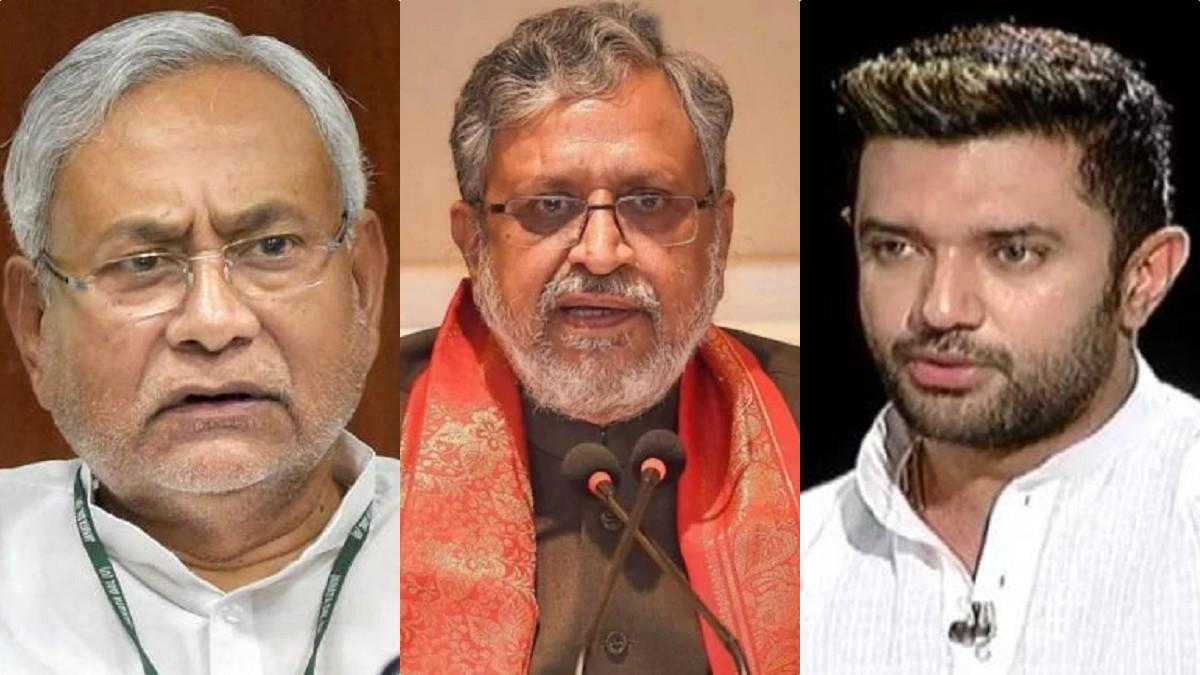 Chirag Paswan, Nitish Kumar and Sushil Kuamr Modi