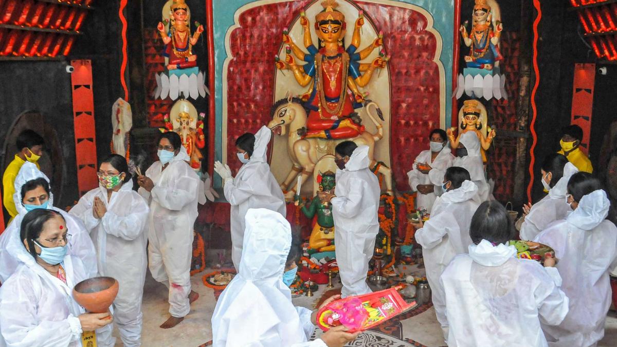 Durga devotees PPE kits 