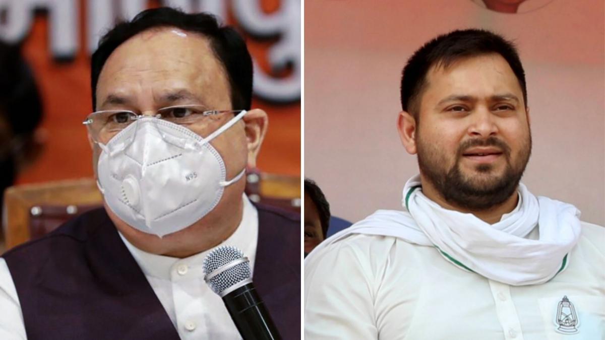 JP Nadda and Tejashwi Yadav (File-PTI)