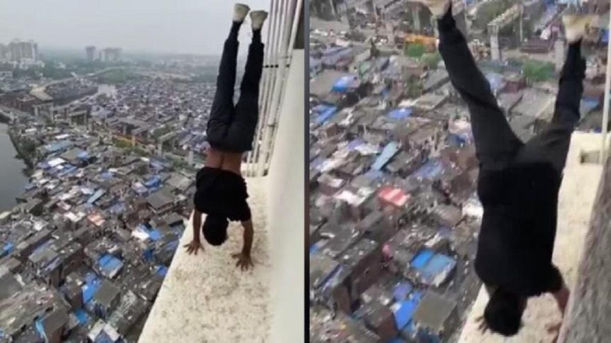 mumbai boy performing stunt