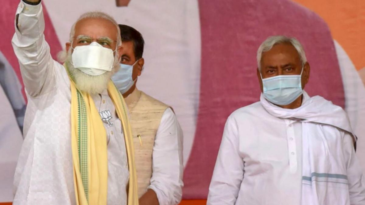 PM Narendra Modi and Nitish Kumar at Bihar election rally 2020 (File-PTI)