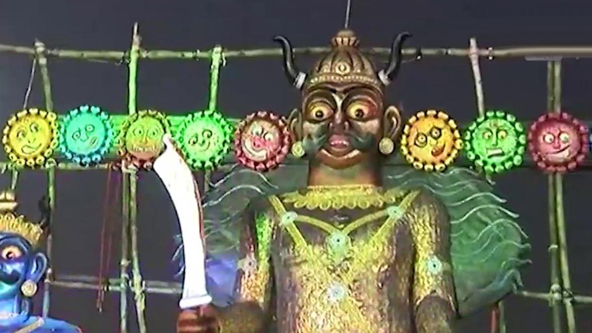 Ravan effigy affected from Coronavirus