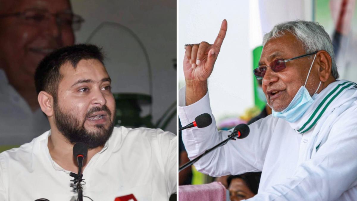 Tejashwi Yadav and Nitish Kumar (File-PTI)