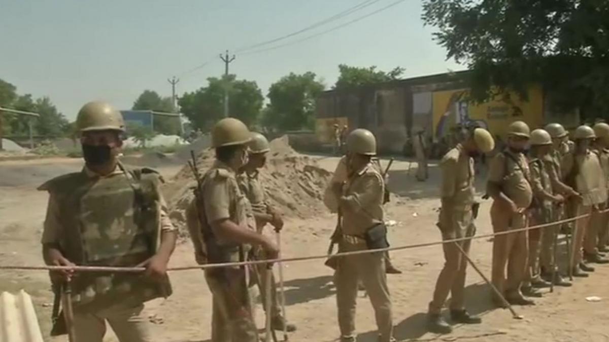 Police deployed at the entrance of Bulgaddhi village (File-ANI)