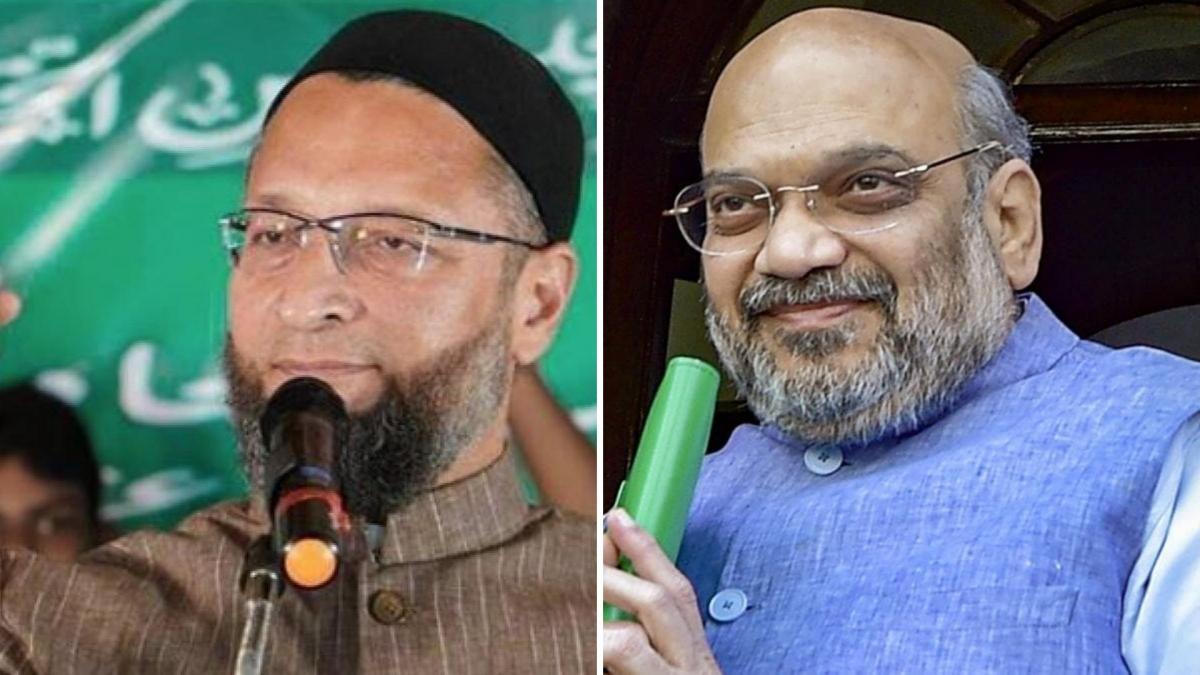 Asaduddin Owaisi and Amit Shah 