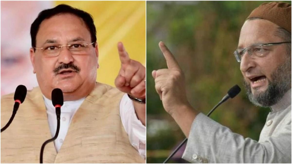 JP Nadda and Asaduddin Owaisi (File Photo)