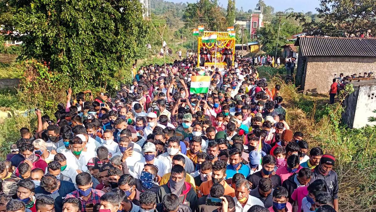 funeral of martyr Rushkesh Jondhale and Sarai Bhushan