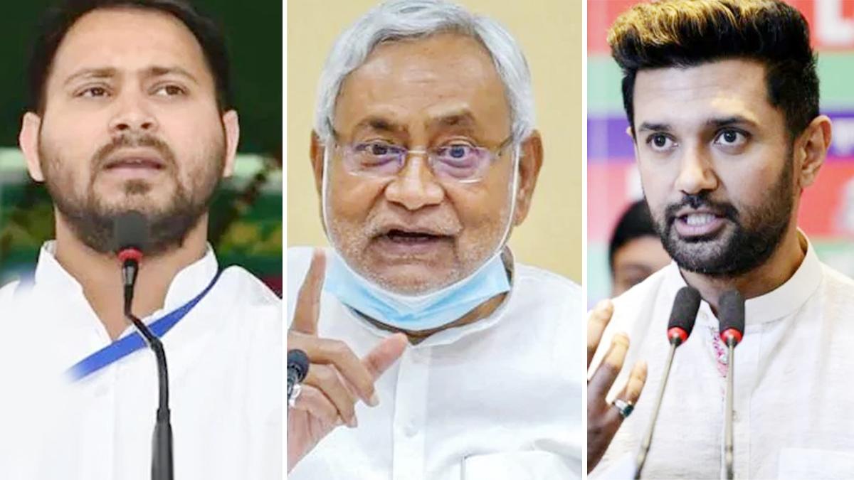 CM Nitish Kumar, Tejashwi Yadav and Chirag Paswan