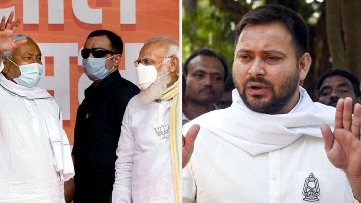 PM Narendra Modi, Nitish Kumar and Tejashwi Yadav