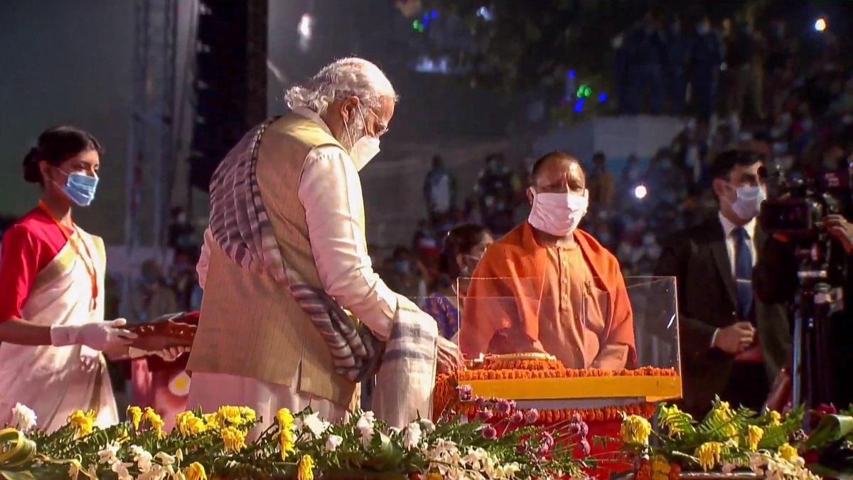 Prime Minister Narendra Modi at Varanasi Ghat (Photo-PTI)