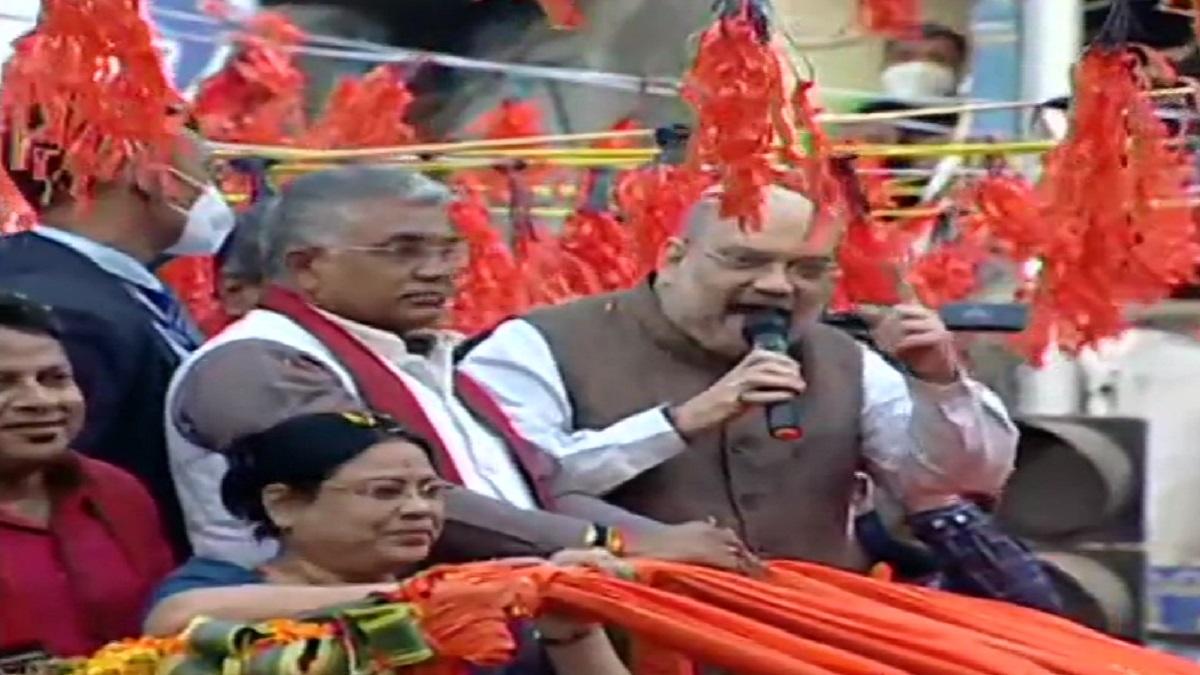 Amit Shah Mega road Show (Photo-ANI)