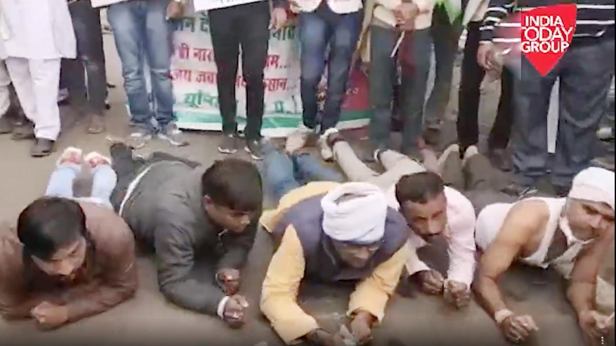 protest against agriculture bill in Bhopal
