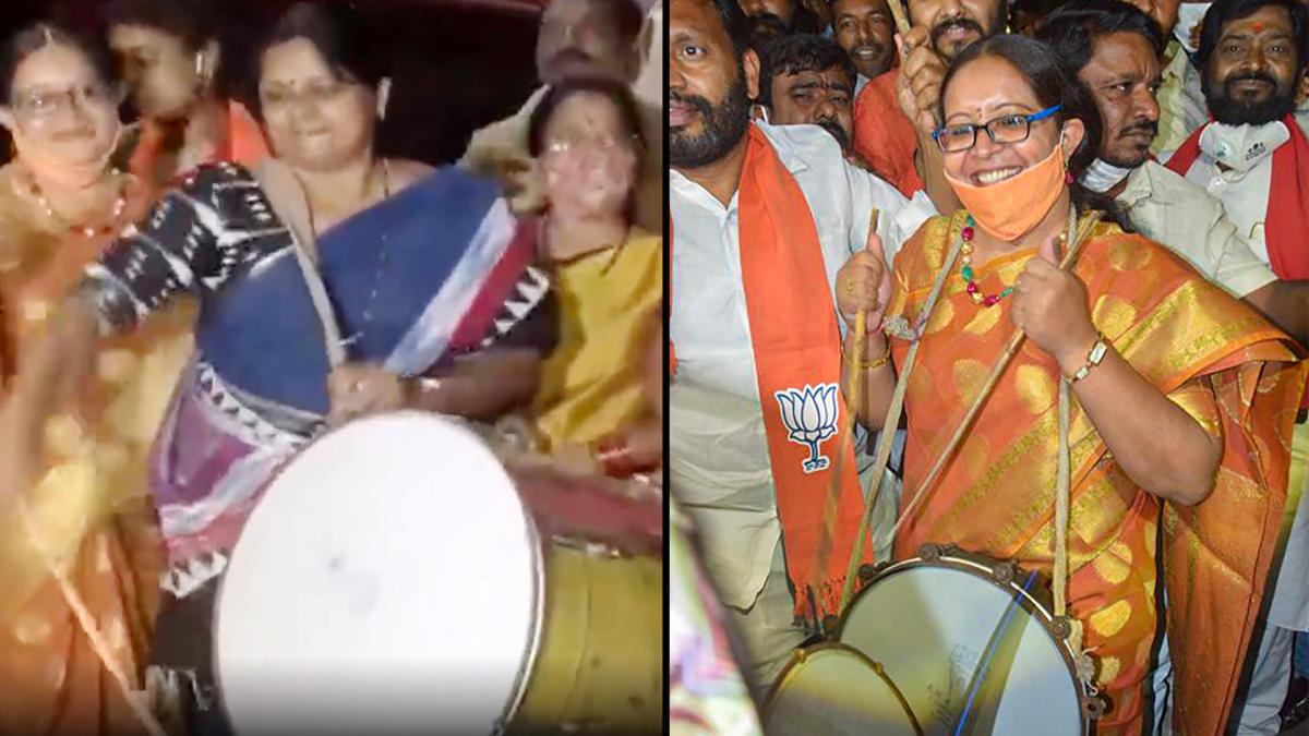 BJP women workers celebrations in Hyderabad