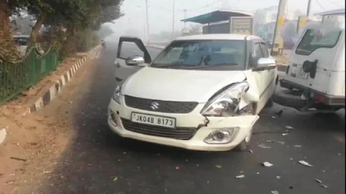 मुठभेड़ स्थल पर बरामद कार