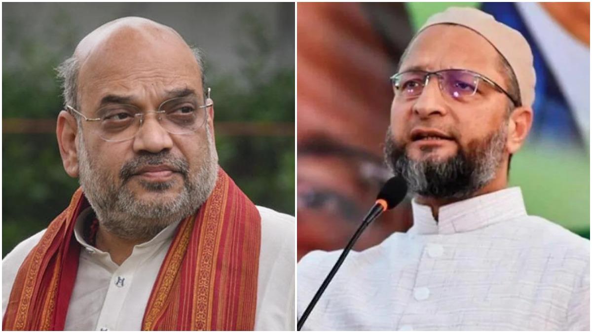 File image of Amit shah and Owaisi