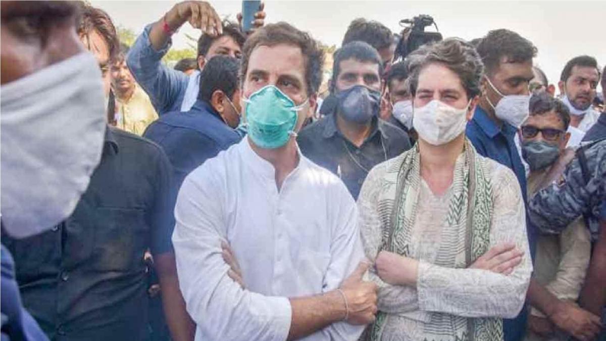 Rahul Gandhi with Priyanka Gandhi