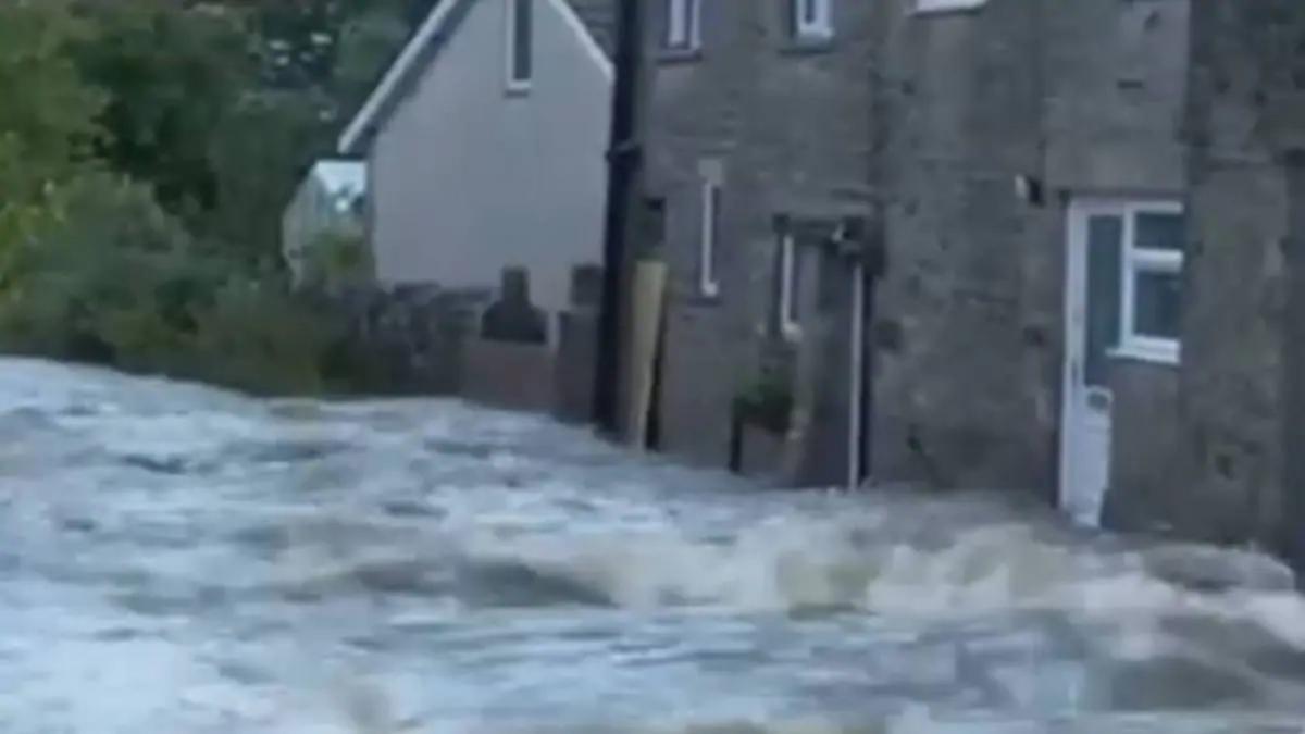 britain flood and corona