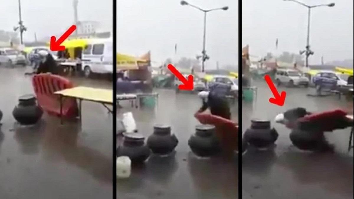 Farmers agitation fell down video