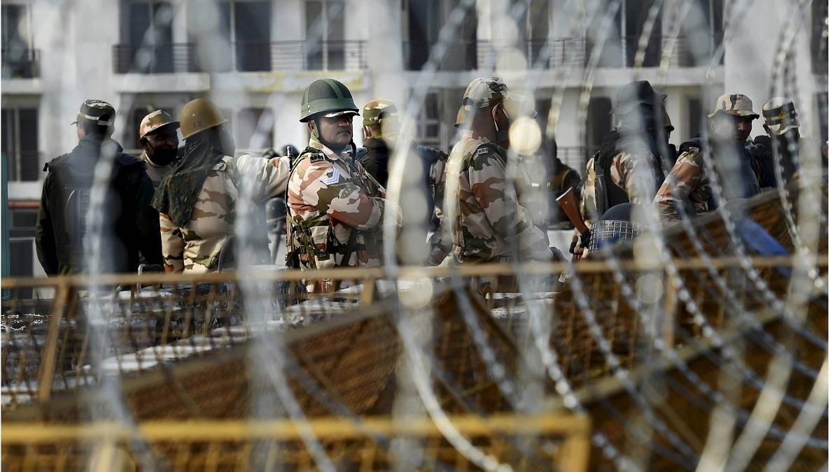 High Security at Ghazipur Border (Photo-PTI)